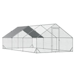 PawHut 10' x 20' x 6.5' Steel Frame Chicken Run with Waterproof and Anti-UV Cover, Lockable Door