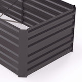 Outsunny 6' x 3' x 2' Galvanized Metal Raised Garden Bed Reinforced Rods, Dark Gray