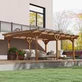 Outsunny 12' x 16' Wood Frame Pergola, Natural