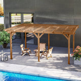 Outsunny 12' x 16' Wood Frame Pergola, Natural