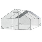 PawHut 10' x 20' x 6.5' Steel Frame Chicken Run with Waterproof and Anti-UV Cover, Lockable Door