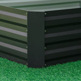 Outsunny 8' x 3' x 1' Galvanized Metal Raised Garden Bed, Dark Gray