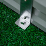 Outsunny 8' x 3' x 1' Galvanized Metal Raised Garden Bed, Dark Gray