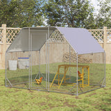 PawHut Wooden Chicken Activity Play Structure With Swing Set, Chicken Coop Toy, Natural