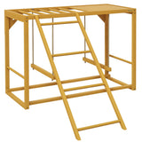 PawHut Wooden Chicken Activity Play Structure With Swing Set, Chicken Coop Toy, Natural