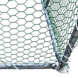 TMG Industrial 10' x 20' Wire Mesh Chicken Run Shelter Coop, Galvanized Steel, 200 Sq-Ft, Lockable Gate, PVC Coated Mesh