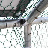 TMG Industrial 10' x 20' Wire Mesh Chicken Run Shelter Coop, Galvanized Steel, 200 Sq-Ft, Lockable Gate, PVC Coated Mesh