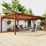 Outsunny 12' x 20' Wooden Pergola, Brown
