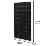 Nature's Generator 100W Rigid Solar Panels w/ cable and connector (2 Pack)