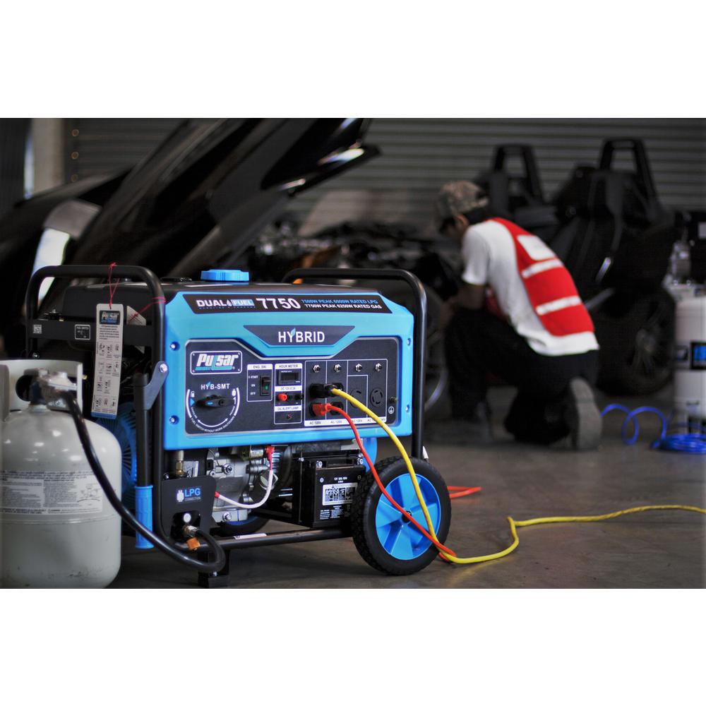 Pulsar 7750/6250 Watt (Gas) 7500/6000 Watt (LP) Dual Fuel Generator PG7750B-4