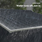 Outsunny 9' x 6' Metal Storage Shed with 2 Sliding Doors, 4 Air Vents, Dark Gray