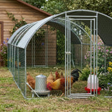 PawHut Large Metal Chicken Coop with Waterproof and Anti-UV Cover, 9.2' x 31.2' x 6.5'