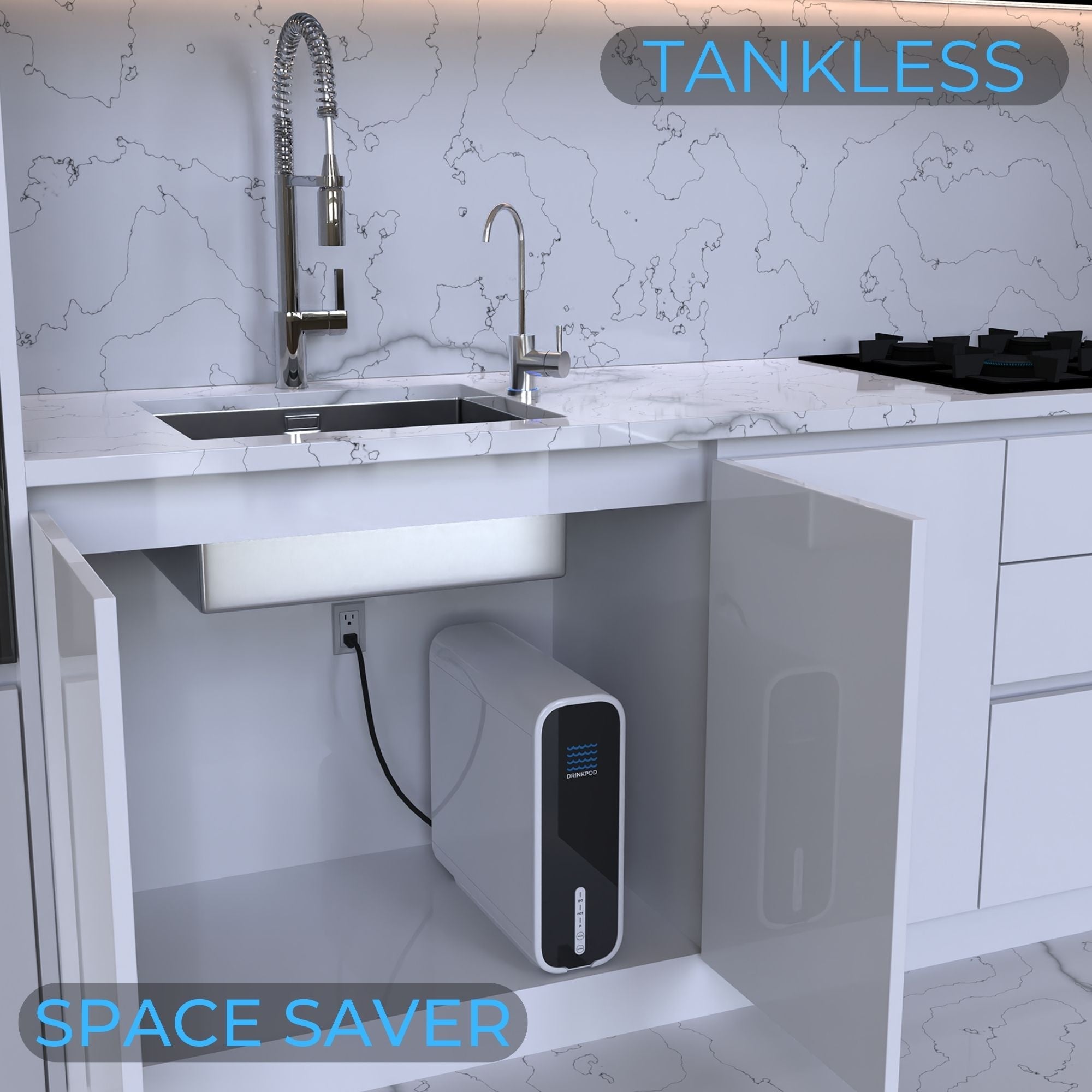 Drinkpod Tankless Reverse Osmosis Under Sink with Brushed Nickel Faucet-1