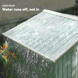 Outsunny 7' x 4' Metal Storage Shed with 2 Sliding Doors, 4 Air Vents, Light Green