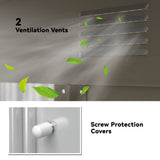 Outsunny 7' x 4' Metal Storage Shed with Dual Locking Doors, 2 Air Vents and Steel Frame, Silver