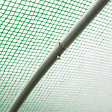 Outsunny 11.5' L x 10' W x 6.5' H Walk-in Tunnel Greenhouse with PE Cover, Zippered Door, 6 Mesh Windows, Green