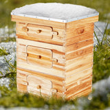 VEVOR 30 Frame Beehive Kit, 2 Deep + 1 Medium Bee Boxes, Beeswax Coated Fir Wood, Transparent Acrylic Windows