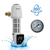 VEVOR Spin Down Filter, 40 Micron Whole House Sediment Filter, 1" MNPT + 3/4" FNPT, 8 T/H High Flow Rate