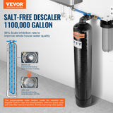 VEVOR Whole House Salt Free Descaler for 5-8 Person Family, 1,100,000 Gallon Use, 1" NPT & 3/4" NPT