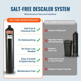 VEVOR Whole House Salt Free Descaler for 5-8 Person Family, 1,100,000 Gallon Use, 1" NPT & 3/4" NPT