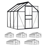 vidaXL Greenhouse Patio Grow House Outdoor Green House Anthracite Aluminum-8