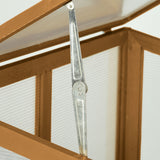 Outsunny Wooden Frame Greenhouse Cabinet, 30" L x 24" W x 44" H, Brown