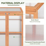 Outsunny Wooden Frame Greenhouse Cabinet, 30" L x 24" W x 44" H, Natural