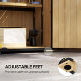 Outsunny Wood Storage Shed with Asphalt Roof, 2 Shelves, Lockable Doors, Natural Finish